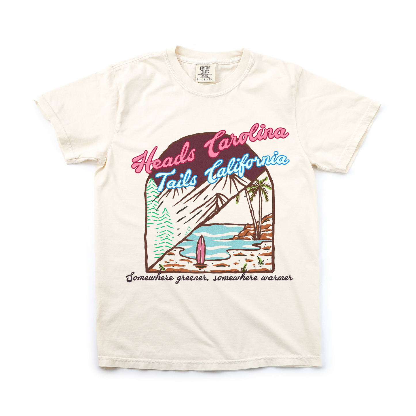 Heads Carolina Tails California T-Shirt